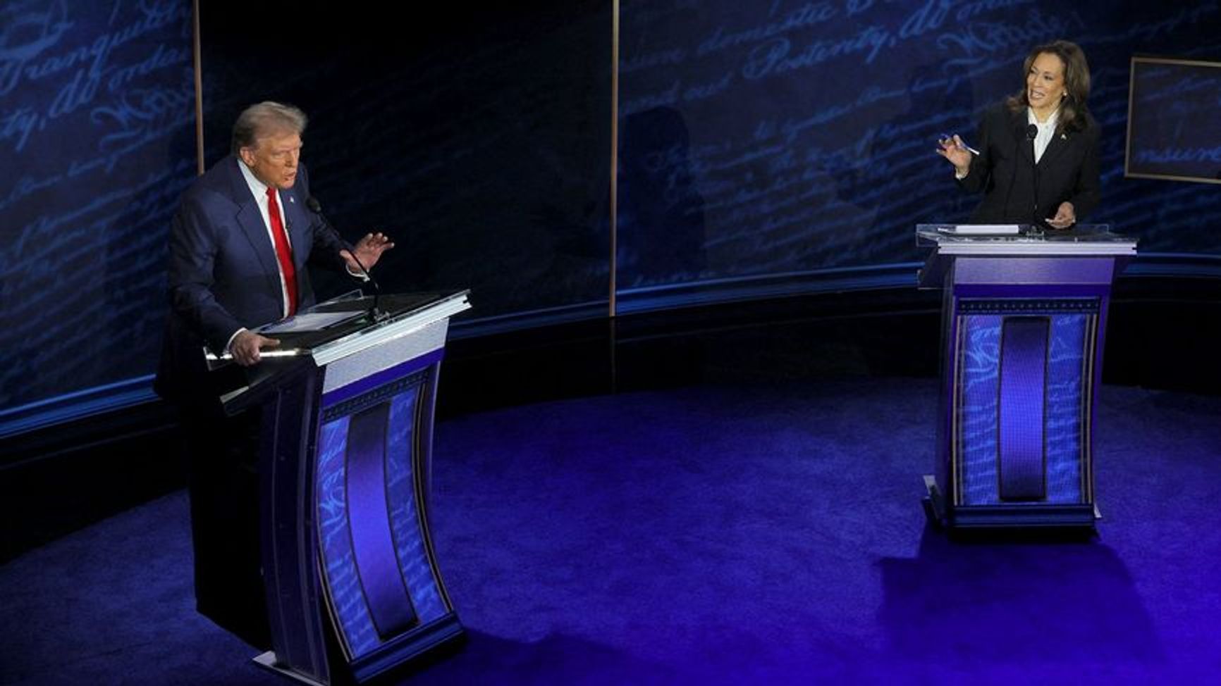 Donald Trump and Kamala Harris at the Sept. 10 debate