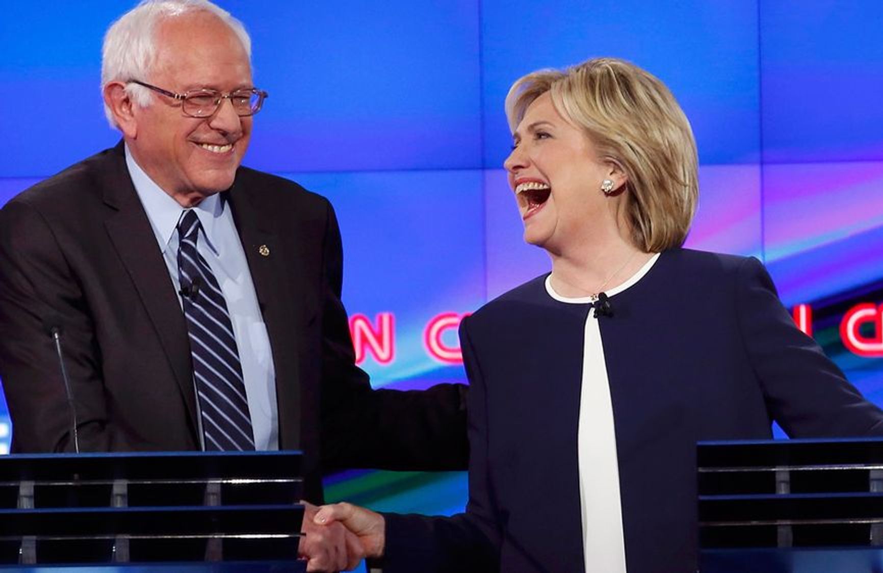 Bernie Sanders and Hillary Clinton