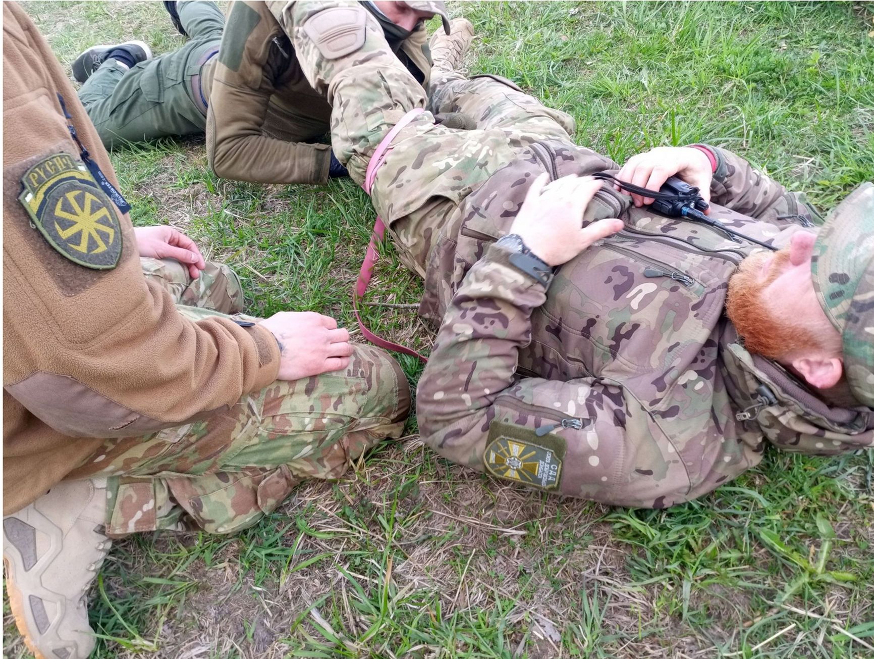 Alexei Savinsky at joint military tactical exercises with the neo-Nazi Rusich battalion