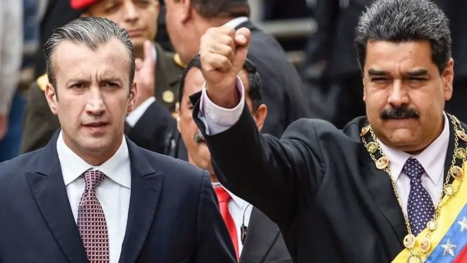 Tareck El Aissami and Nicolas Maduro